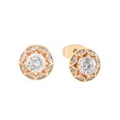 Maureen O'Hara Round Cut Cz Stud Earrings