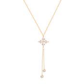 Maureen O'Hara Vintage Flwr Pendant Cz Gold