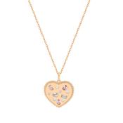 Maureen O'Hara Solid Heart With Inset Cz Gold