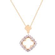 Maureen O'Hara Cz Surr Cutout Flwr Pend Gold