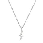Tc Lightning - Drop Bolt Pendant Silver
