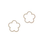 Tc Fleur Collection Cut Out Cz Inset Earrings Gold image