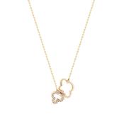 Tc Fleur Collection Cz Inset &amp; Polished Fleur Pendant Gold