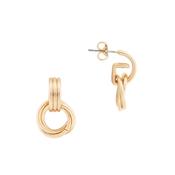 TC Love Knot - Three Circle Earrings Gold image