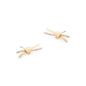TC Love Knot - CZ Inset Earrings Gold image