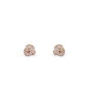 TC Love Knot - Pave Knot Earrings Gold image