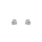 TC Love Knot - Pave Knot Earrings Silver image