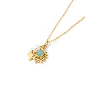 Tc Under The Sea - Pendant Turtle/Coral/Pearl Gold