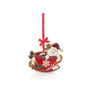 NEW Sparkle Snowman in a Teacup  Decoration