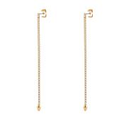 Tc Snake Drop Earrings Gold image