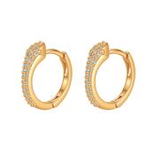 Tc Snake Mini Huggie Earrings Gold image