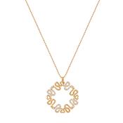 Tc Snake Polished &amp; Cz Inset Snake Pendant Gold image