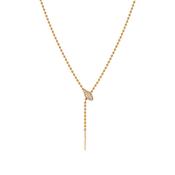 TC Snake Ball Chain &amp; Snake Head Necklace Gold image