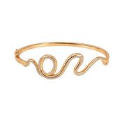 TC Snake Bangle CZ Inset Snake Gold image