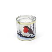 NEW Winter Robin Peace &amp; Joy Led Candle image