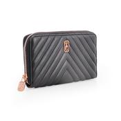 Bordeaux Chevron Wallet - Black image