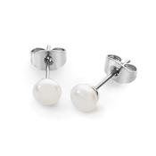 Silver Small Pearl Studs 6mm image