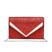 Red Sequinned Clutch Bag image