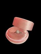 Pink Velvet Single Ring Box Oval