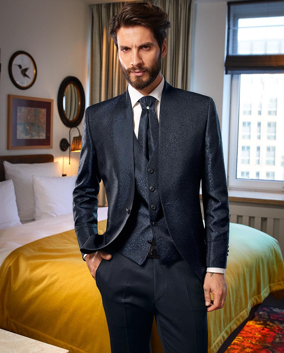 Midnight blue wedding suit best sale