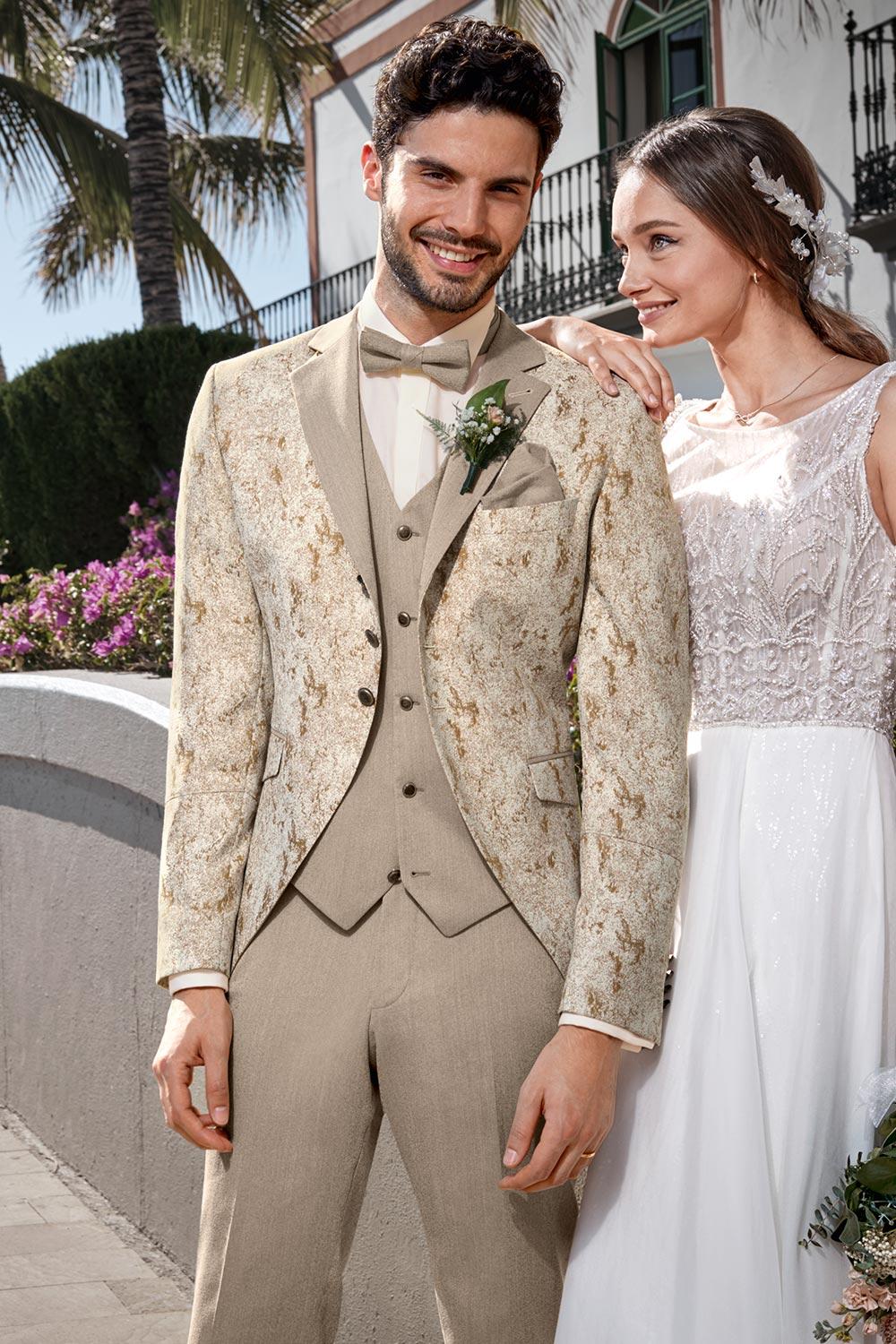 Grey 3 piece wedding suit top