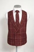 Burgundy Window Check tweed image