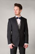 Charcoal Grey suit check waistcoat/Hire Price 125 Euro