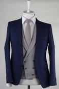 Navy Suit Grey Ascott Waistcoat
