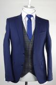 Navy Suit Essex Grey Check Waistcoat