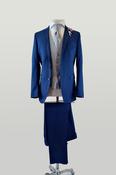 Azure Electric with Diamanté Waistcoat