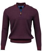 Clifden Burgundy Half-zip Jumper