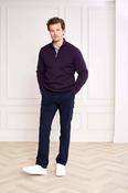 Clifden Purple zip-neck Jumper image