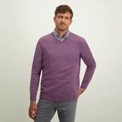 Dark Lavender Fine-knit V-neck Jumper image
