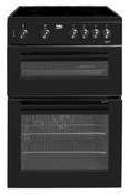 Beko 60cm Twin Cavity Electric Cooker with Ceramic Hob - Black | FTC6701 | FTC6701K image