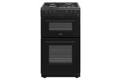 Belling 50cm Double Oven Gas Cooker - Black | BFSG51TCBKLPG image