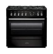 Rangemaster Professional Plus FX 90 | Dual Fuel | Gloss Black | Chrome Trim | PROP90FXDFFGB/C image