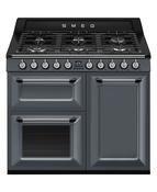 Smeg 100cm Victoria Traditional Dual Fuel Range Cooker | Slate Grey image