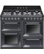 Smeg 110cm Victoria Traditional Dual Fuel Range Cooker | Slate Grey image