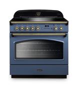 Rangemaster Classic Fx90 Induction Stone Blue with Brass trim | CLAS90FXEISB/B image
