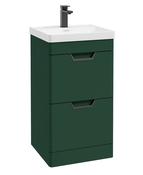 Sonas Freya 50Cm 2 Drawer Floorstanding Vanity Unit Matt Wreath Green-Matt Black Handle | BFFRE502DRWG image