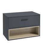 Sonas Malmö 80Cm Countertop Basin Night Sky Blue Matt - Matt Black Handle | BMAL80CTNB