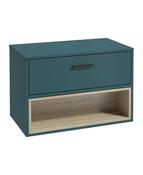 Sonas Malmö 80Cm Countertop Basin Ocean Blue Matt - Matt Black Handle | BMAL80CTOB