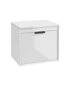 Sonas Fjord 60Cm Unit With Countertop Black Handle Gloss White | BFJ60CTWH image