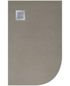 Sonas Slate Taupe 1200X800Mm Lh Offset Quadrant Shower Tray &amp; Waste | NSLQ1280LHTP image
