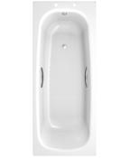 Sonas Strata 1600X700Mm Single Ended Steel Bath - Grips &amp; Anti Slip | SSB167ASGR