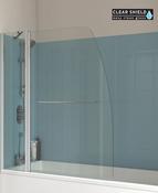 Sonas Lunar Sb4 Hinged Radius Bathscreen With Towel Rail | LBS004