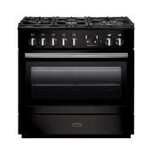 Rangemaster Professional Plus FX 90 | Dual Fuel | Gloss Black | Chrome Trim | PROP90FXDFFGB/C