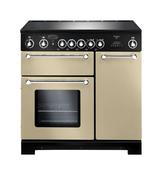 Rangemaster Kitchener 90 | Ceramic | Cream | Chrome Trim | KCH90ECCR/C