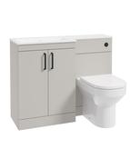 Sonas Corta 110Cm Lh Combination Two Door Unit | Morning Mist | Black Handles | UF1962