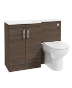 Sonas Corta 110Cm Lh Combination Two Door Unit | Sable Ash | Chrome Handles | UF1967